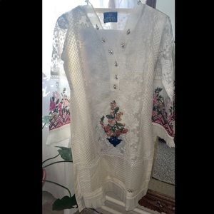 Pakistani 3 piece suit in off white